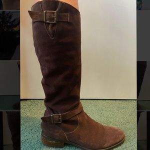 Sam Edelman brawn suede boots